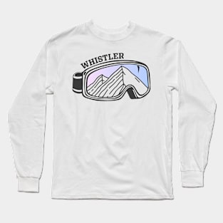 Sunset Mountain Ski Goggles | Whistler, Canada Long Sleeve T-Shirt